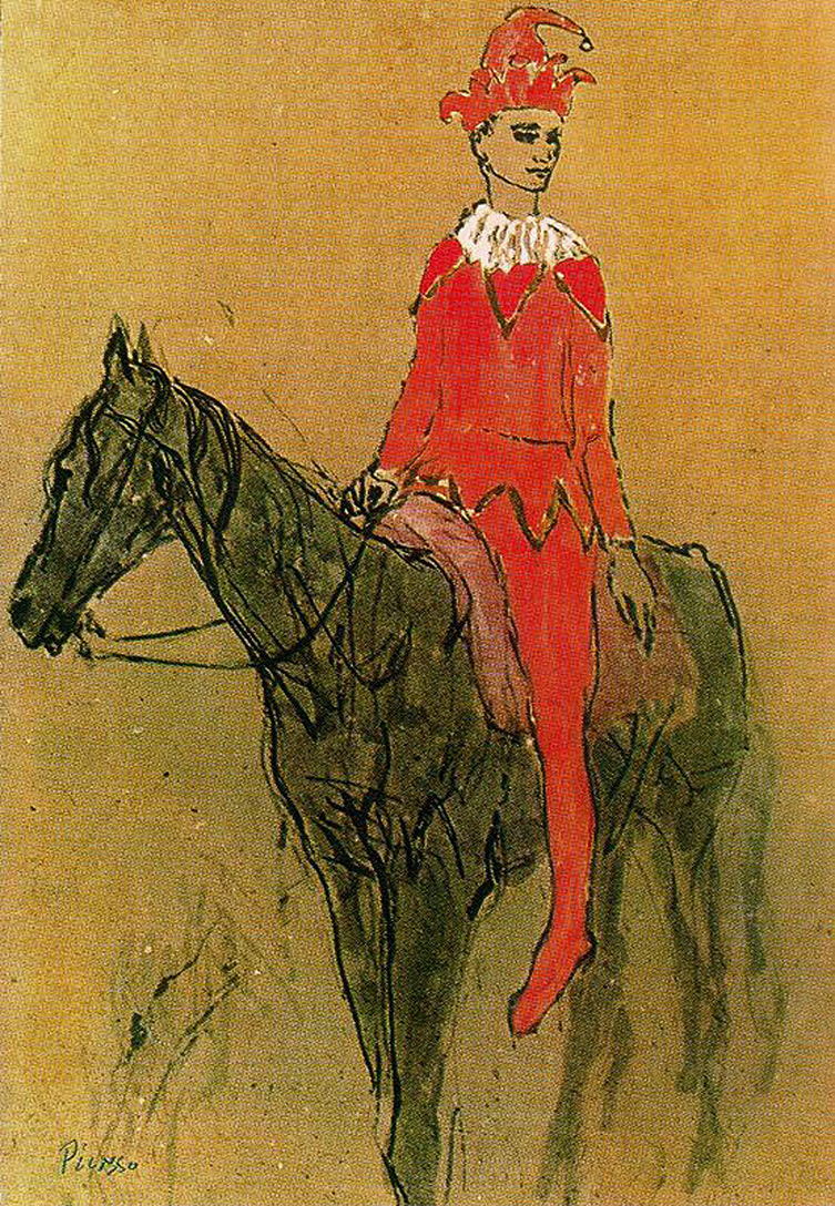 Picasso Harlequin on the horseback 1905